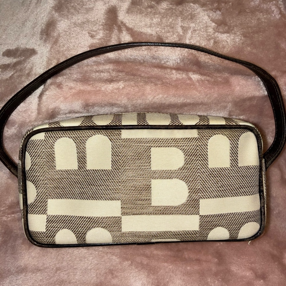 Bally Beige and Brown Mini East-West Bag